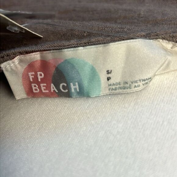 Free People Bayside Mini Dress Taupe S - Picture 5 of 9